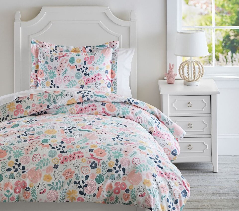 Sasha's Garden Organic Duvet Cover & Shams Pottery Barn Kids Australia